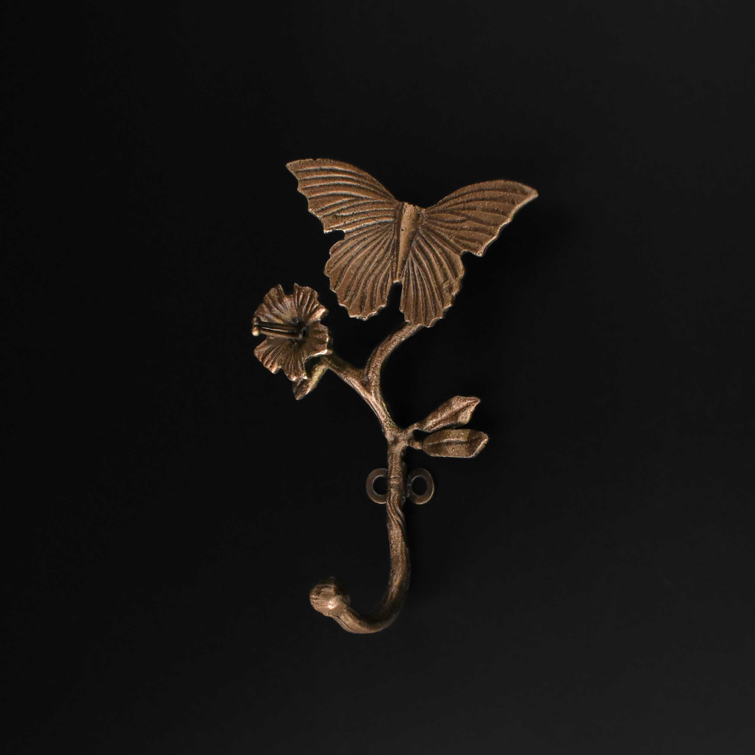 Flutterby Brass Wall Hook Towel Hanger