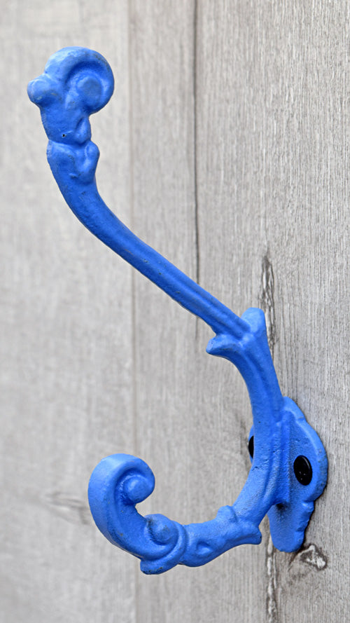 Orchid Bloom Cast Iron Coat and Towel Wall Hook