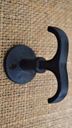 Baobab Cast Iron Small Black Double Wall Hook