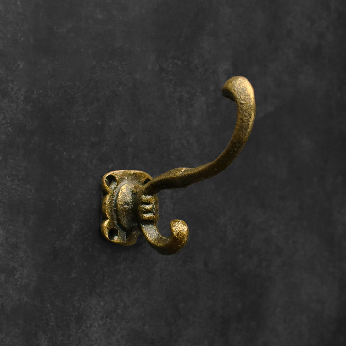 Felix Curved Cast Iron Coat and Towel Wall Hook