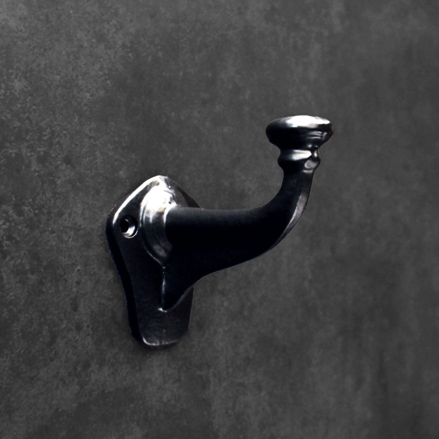 Remy Cast Iron Black Coat and Towel Wall Hook