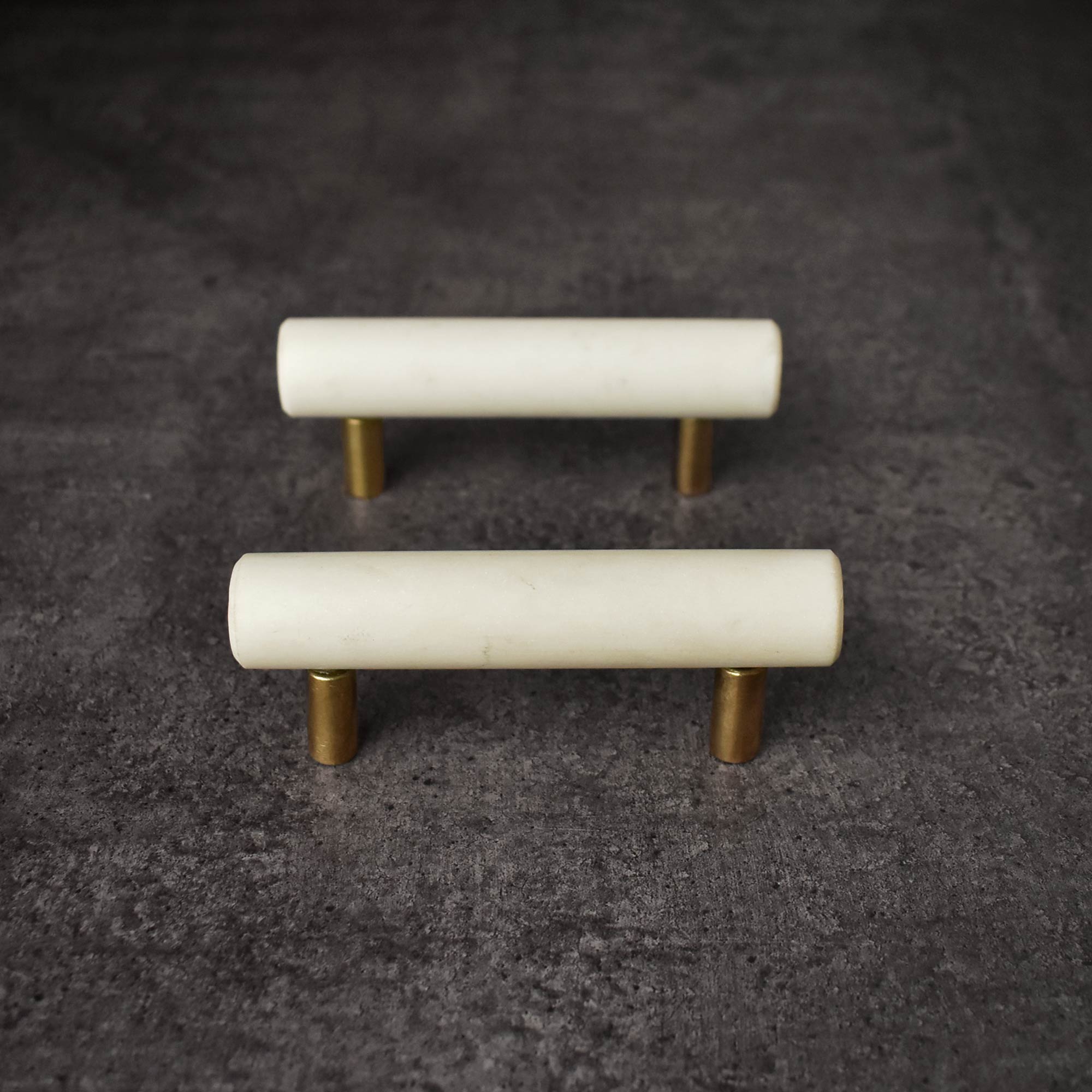 white stone drawer handle