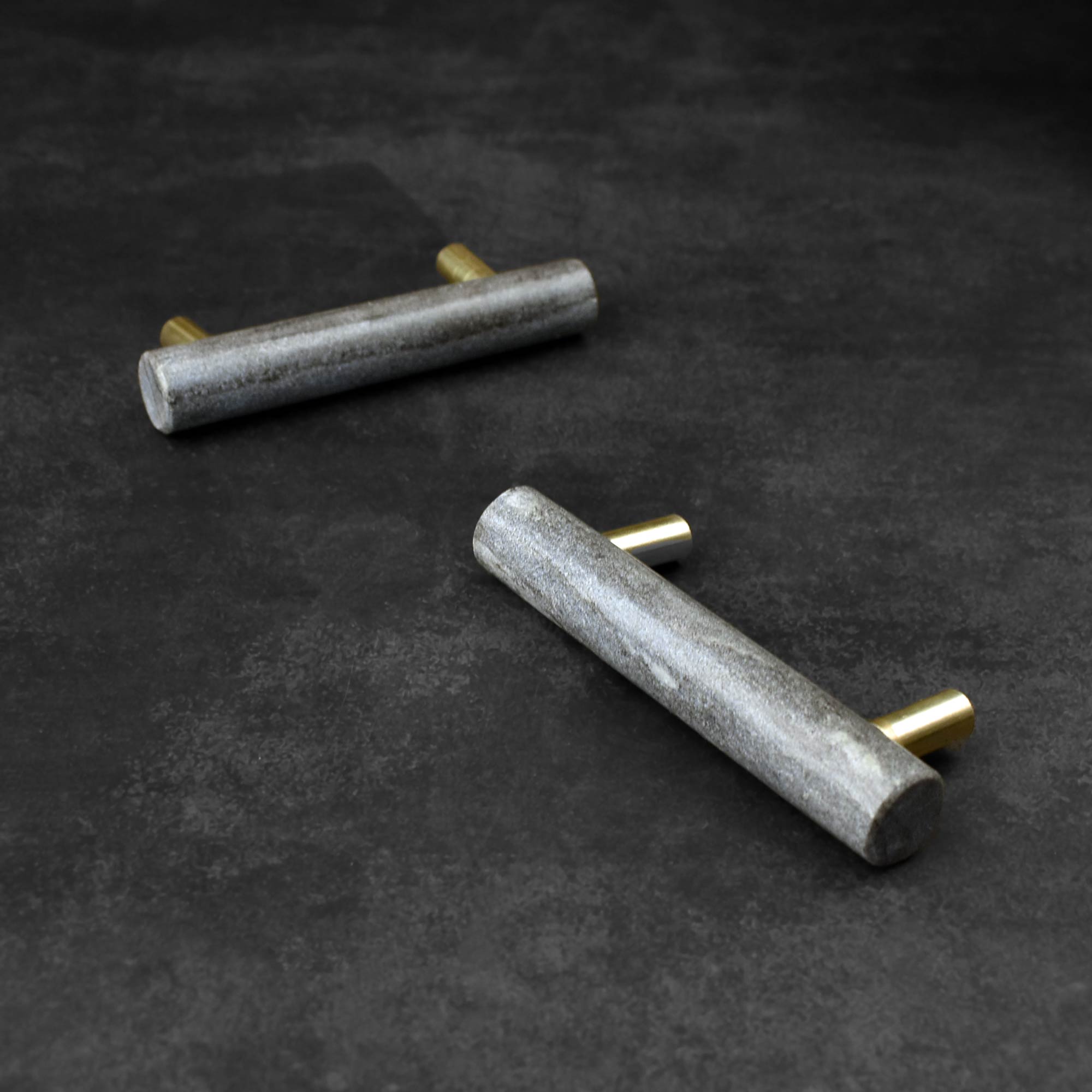 grey stone drawer handle