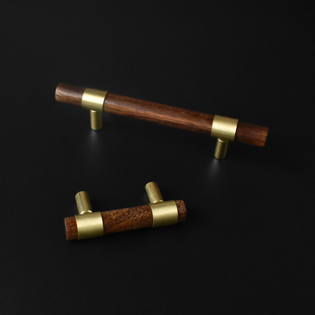 Mayfair Wood Brass Cabinet Drawer Handle