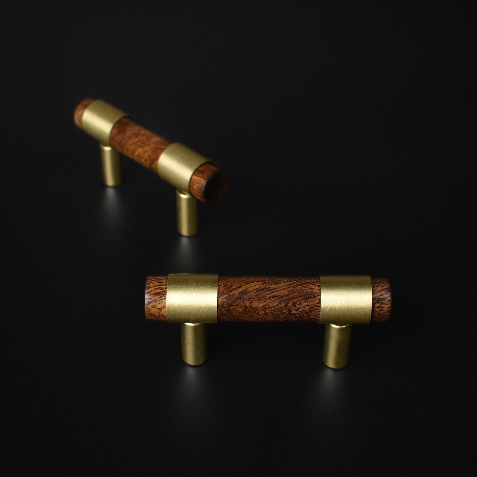 Mayfair Wood Brass Cabinet Drawer Handle