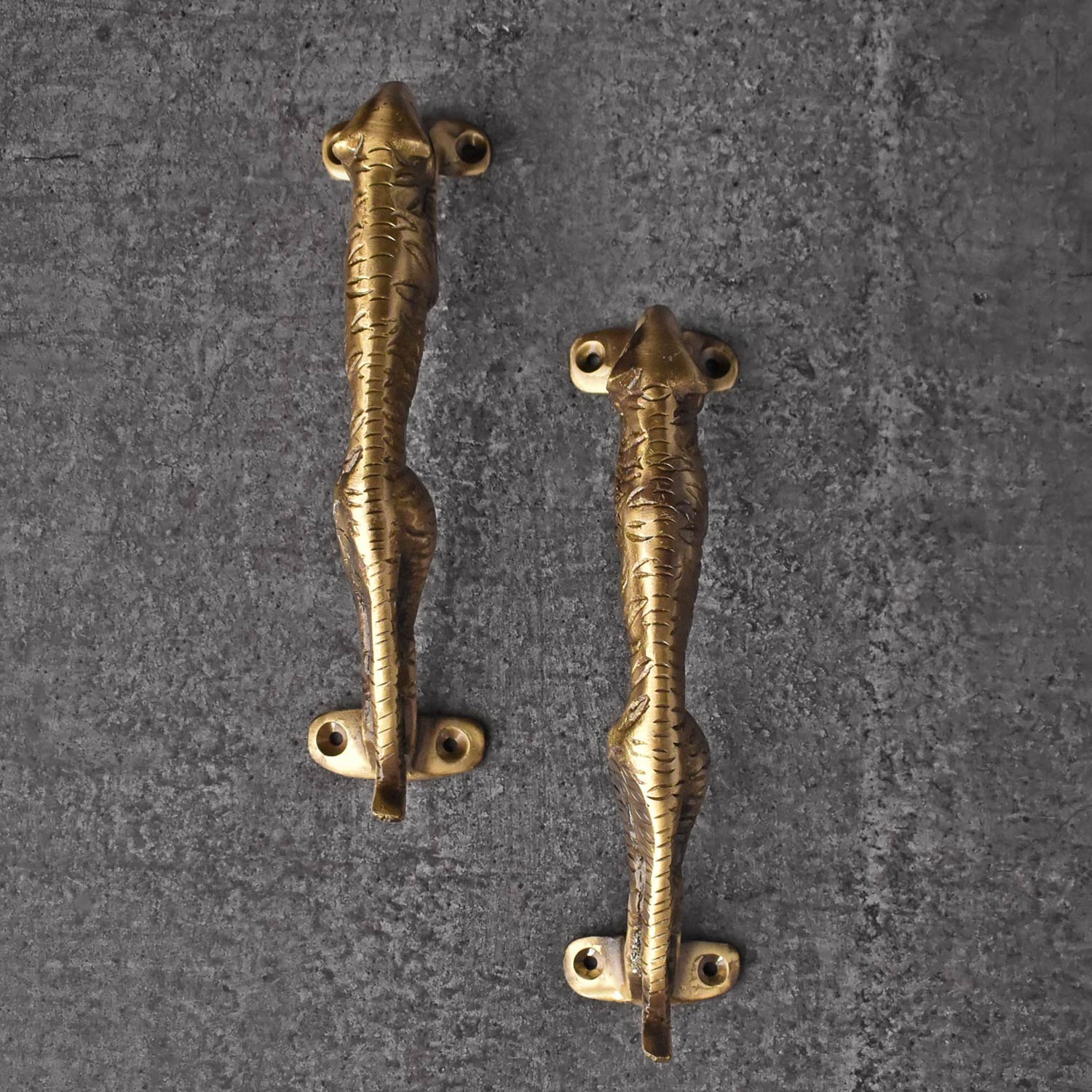 brass tiger handle and pull