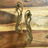 antique peacock brass door handle