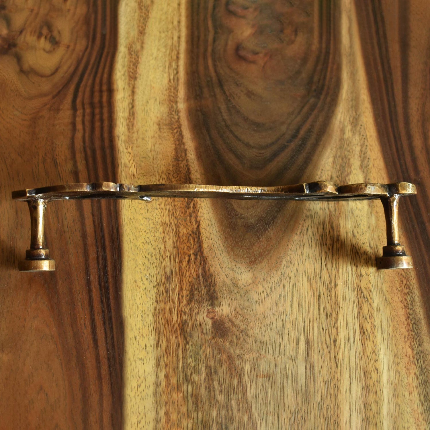 peacock brass handle side view