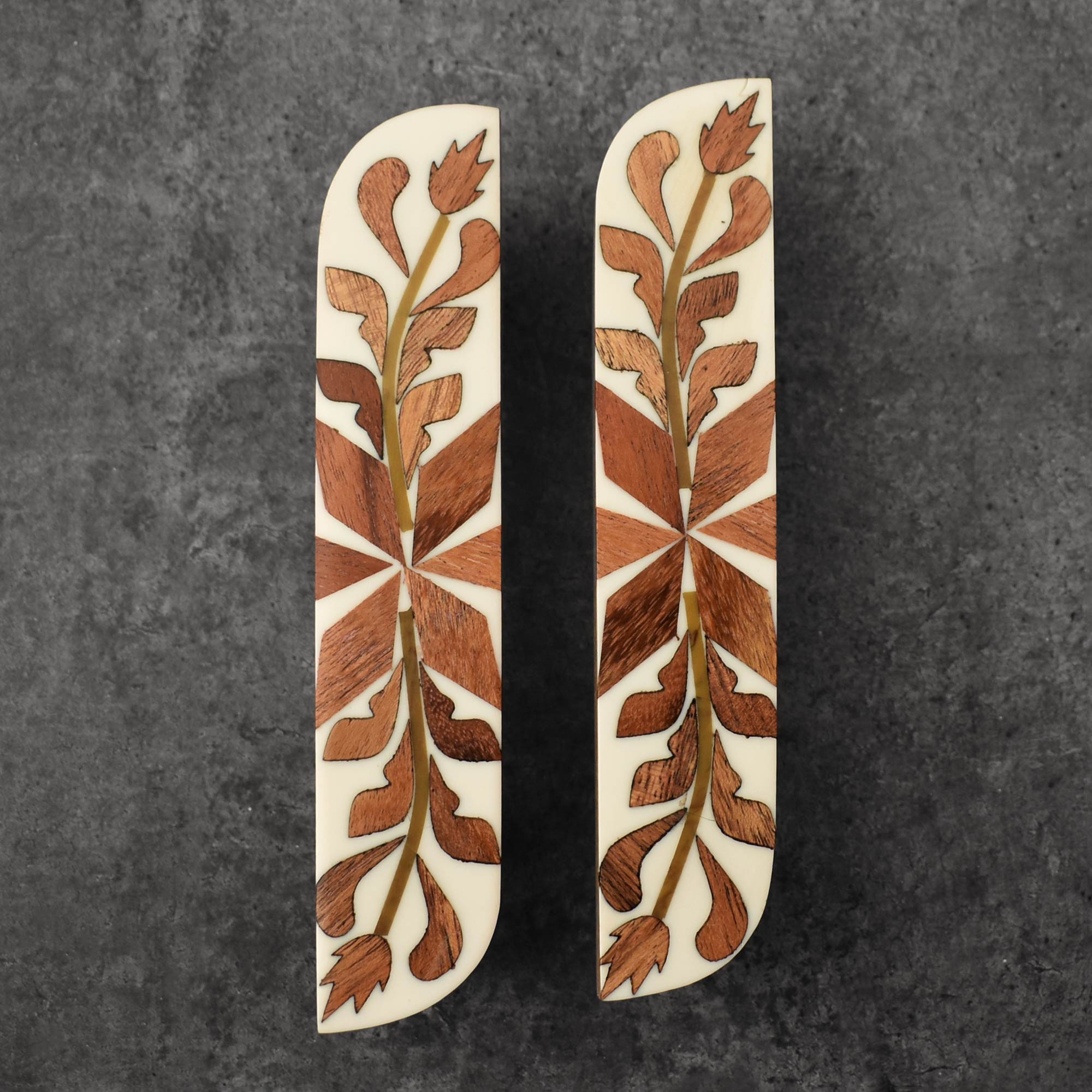 Raya Floral Resin Inlay Cabinet Cupboard Handle