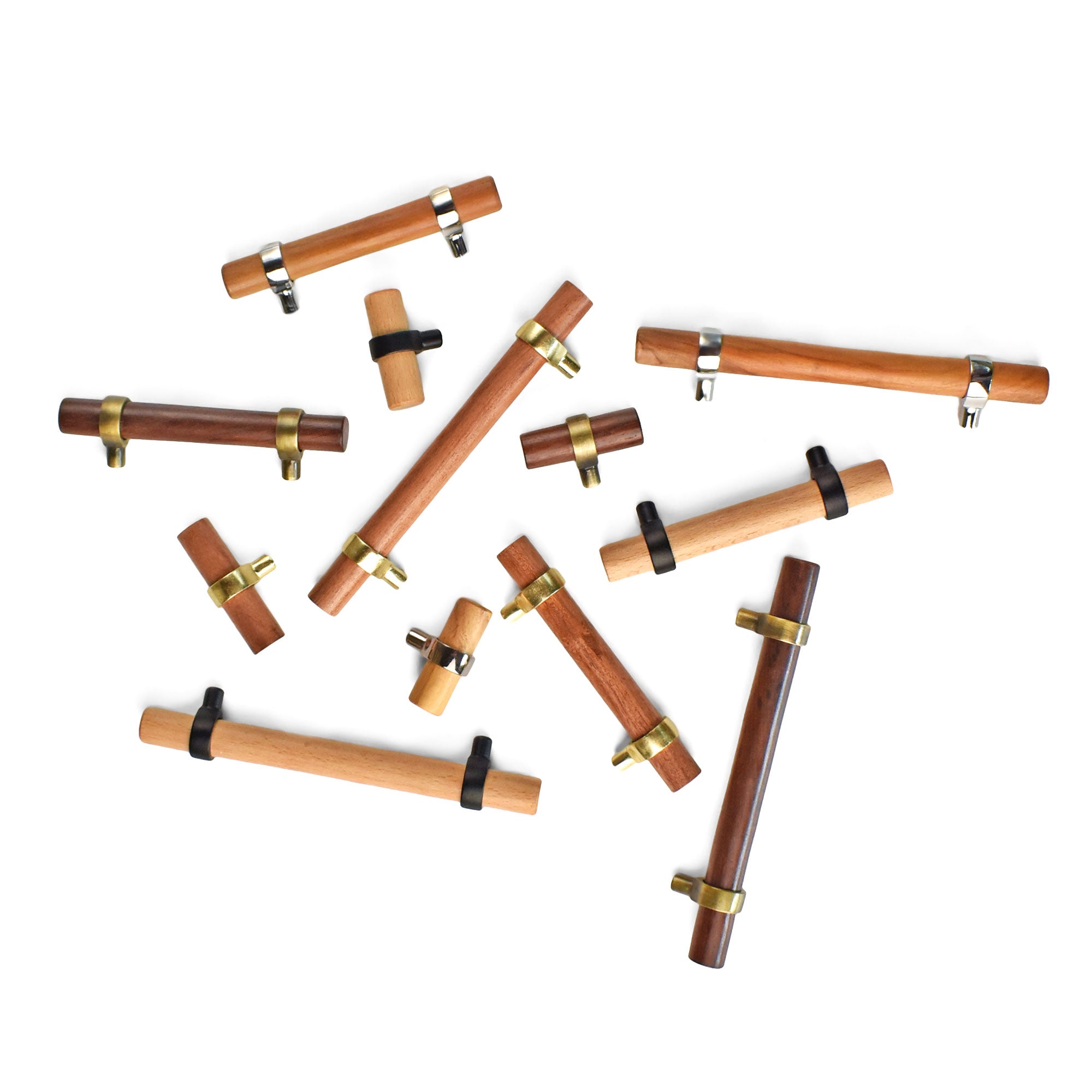 wooden knobs and pulls for cabinets and drawers