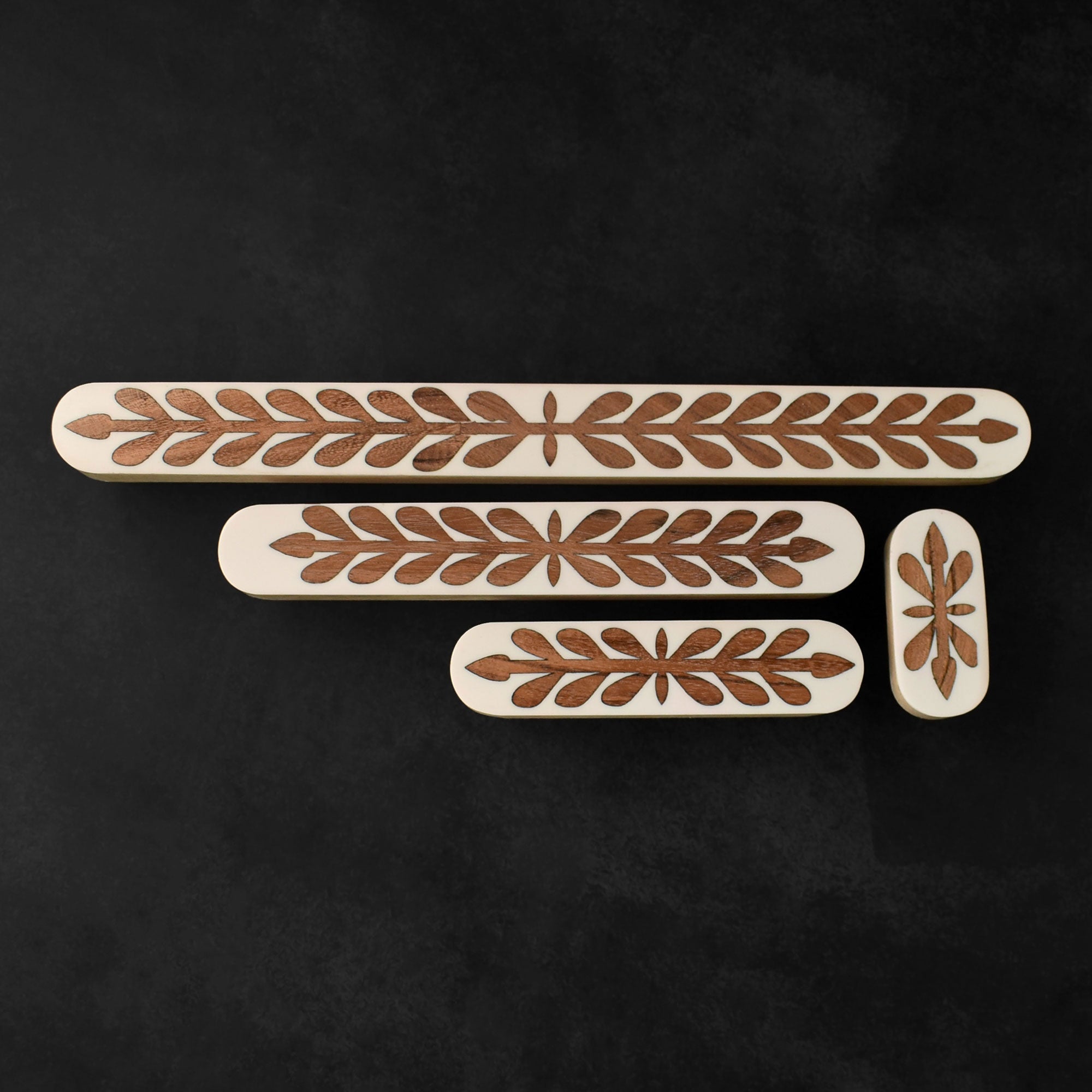 Gulnaar Floral Wood Inlay Cabinet Cupboard Handle