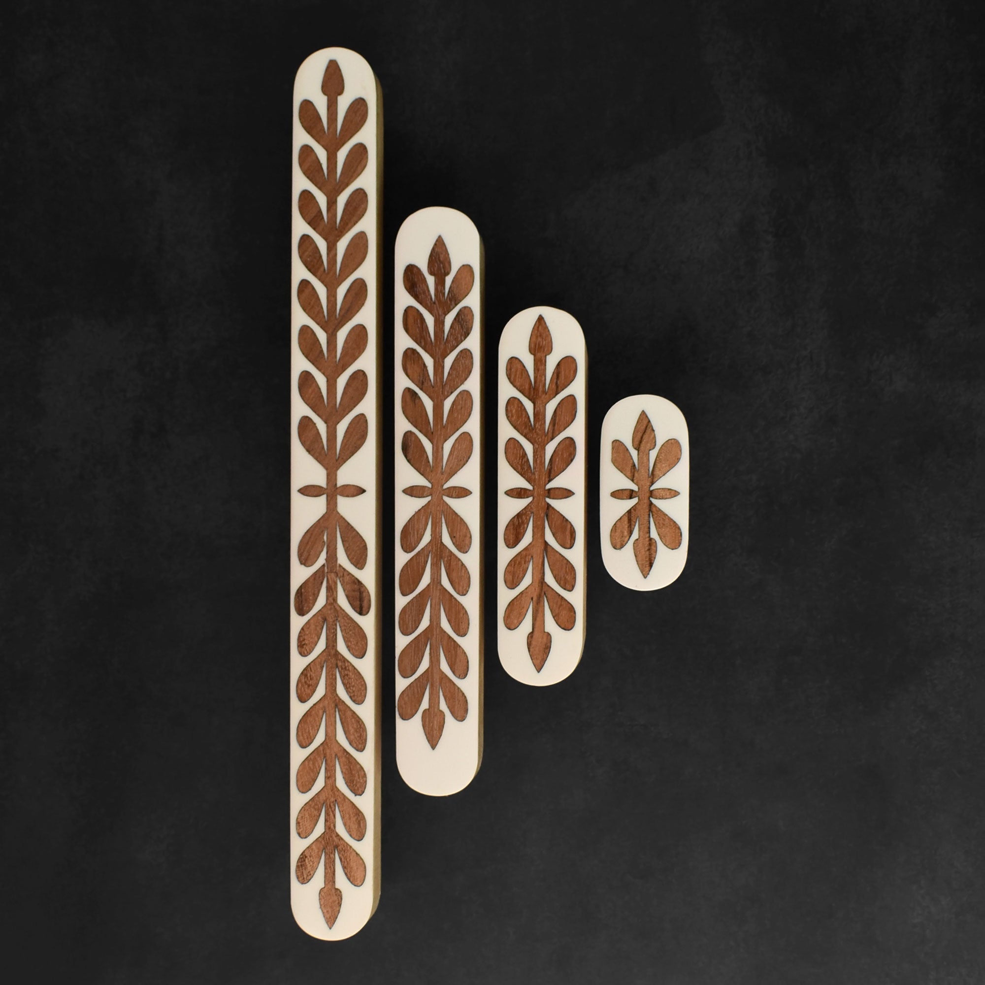 Gulnaar Floral Wood Inlay Cabinet Cupboard Handle