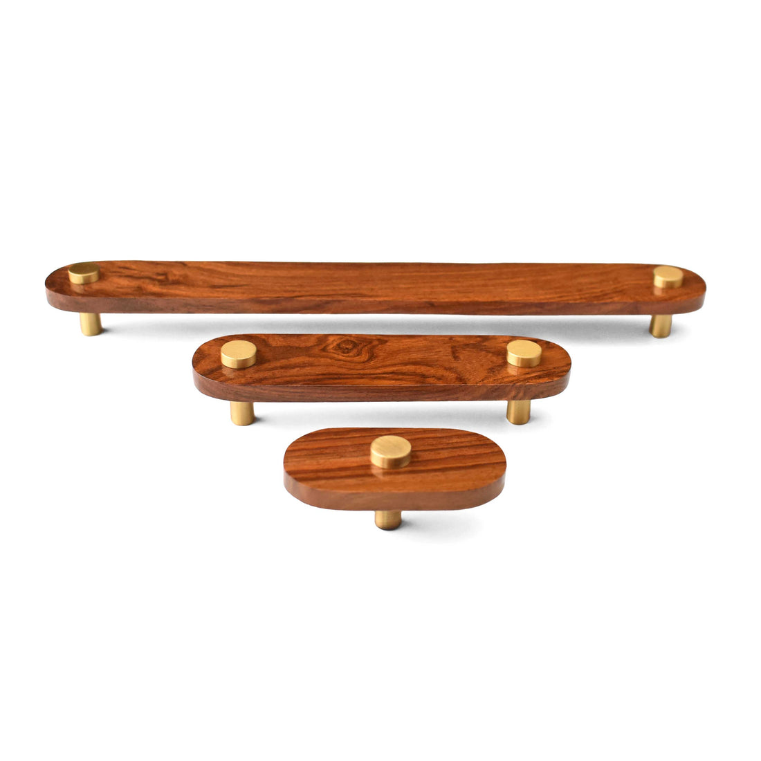 Fairmont Wood Brass Cabinet Drawer Handle