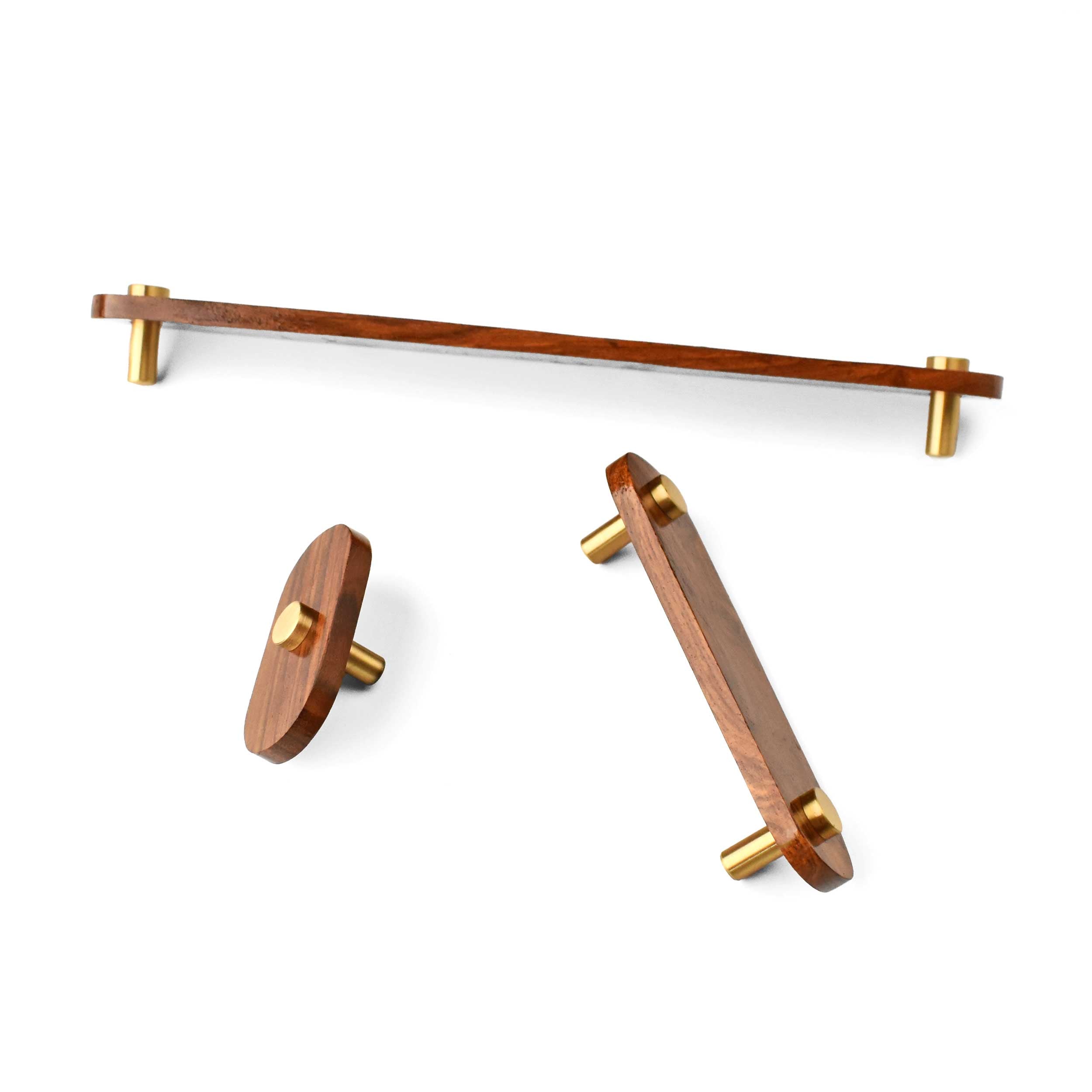 Fairmont Wood Brass Cabinet Drawer Handle