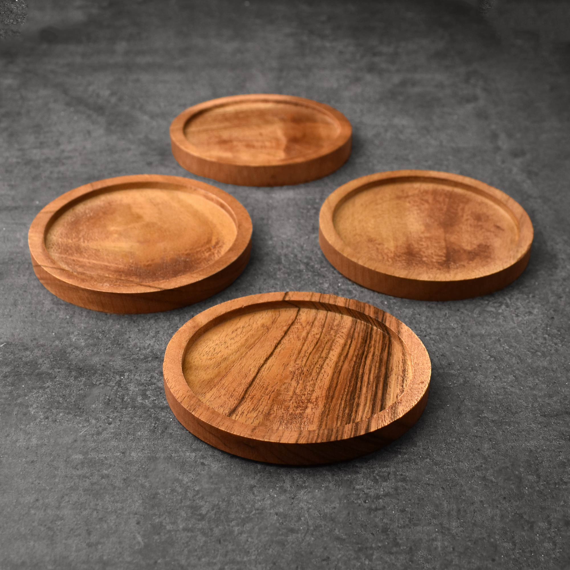 Callista Wood Coasters Set of 4