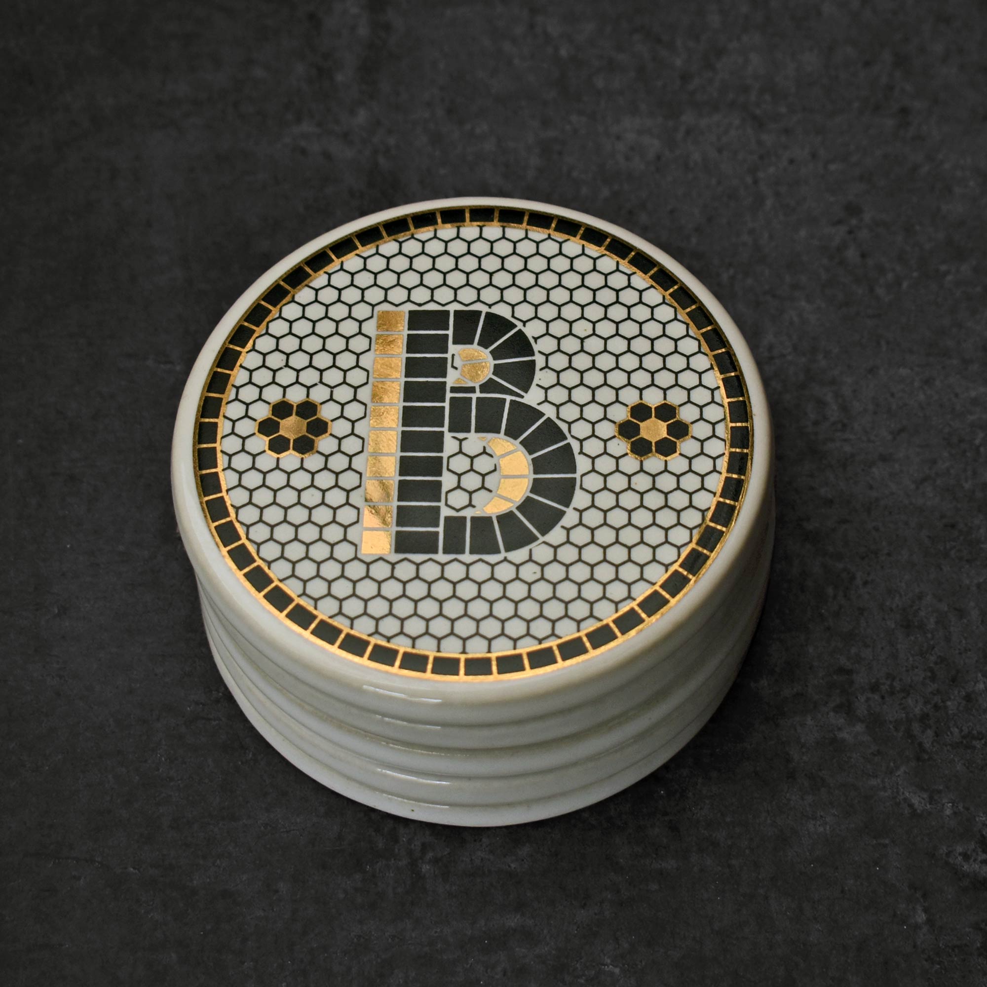 Melidora Ceramic Alphabet Coasters