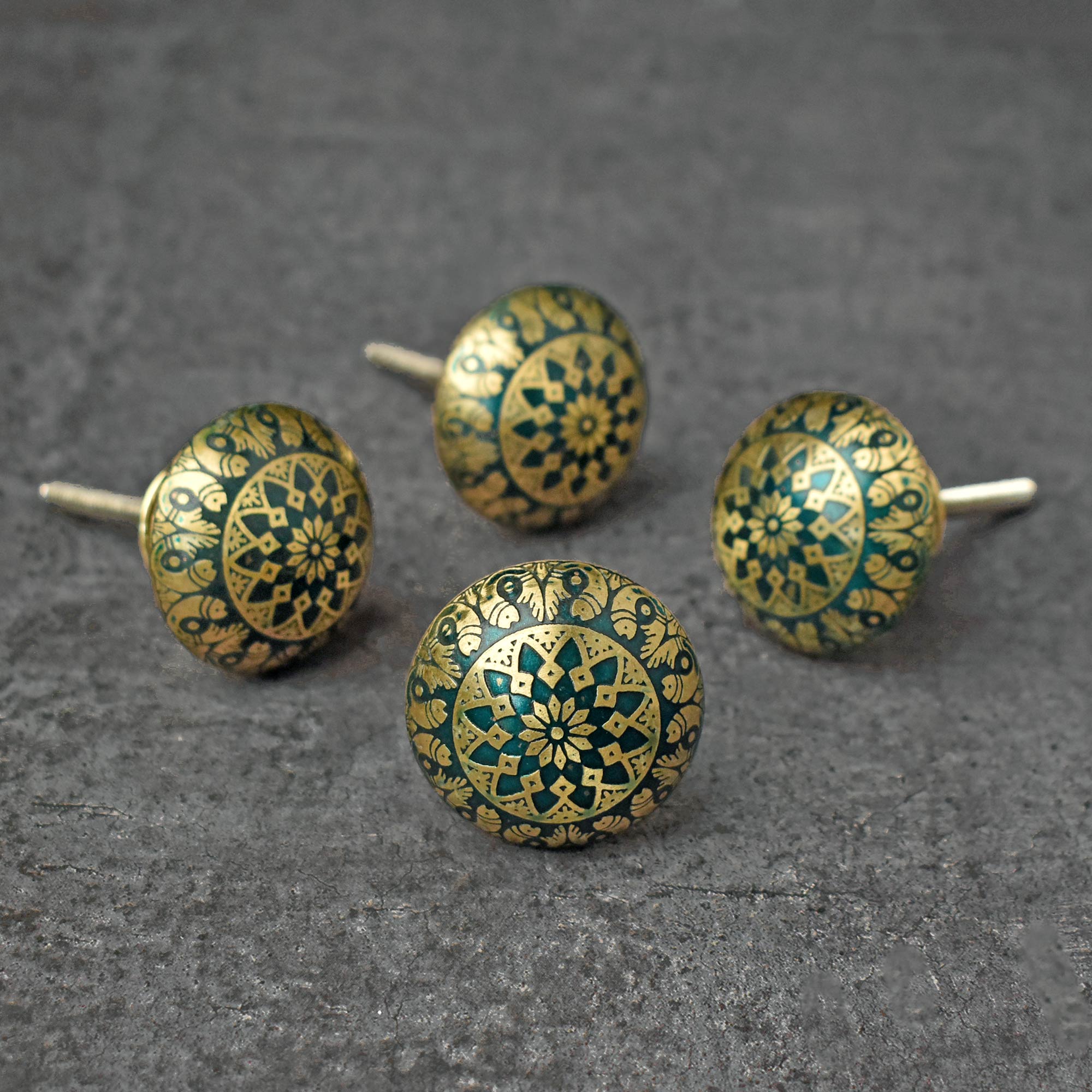 Tangier Etched Brass Dresser Drawer Knob