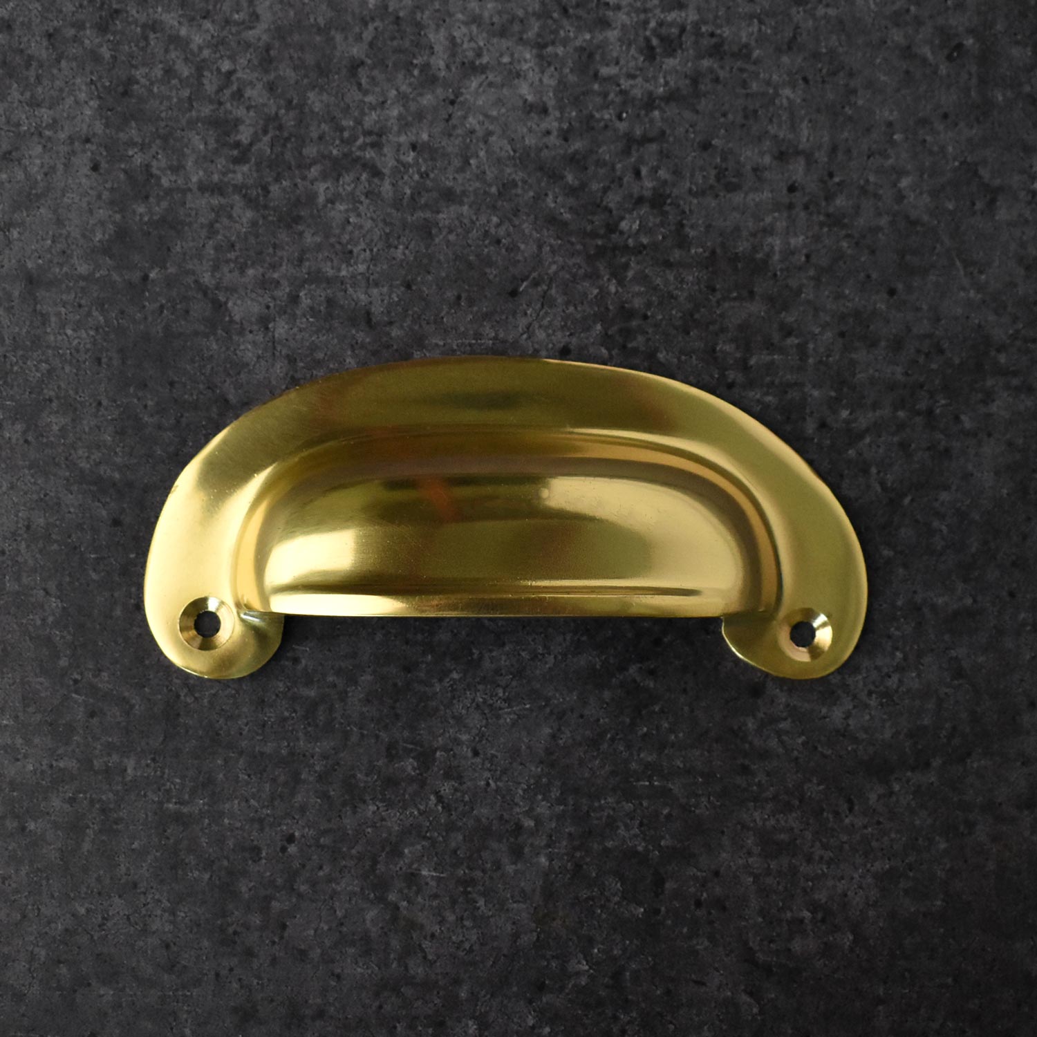 polished brass cup pull handle