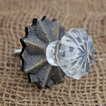 Cimone Clear Glass Cabinet Door Knob and Pull