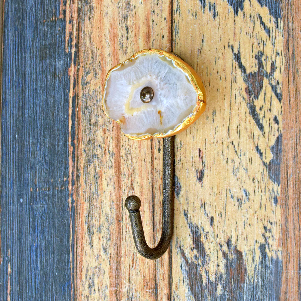 Crystal Cluster Natural Agate Antique Wall Hook