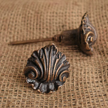 Sinamay Clam Metal Cabinet Knob