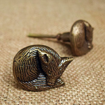 Willow Sleeping Fox Cupboard Drawer Knob