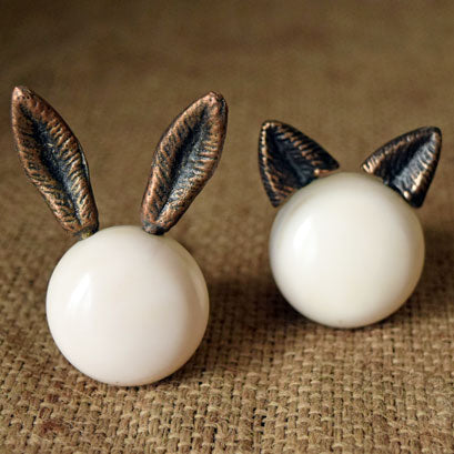 Thumper Black Rabbit Cat Cabinet Cupboard Knob