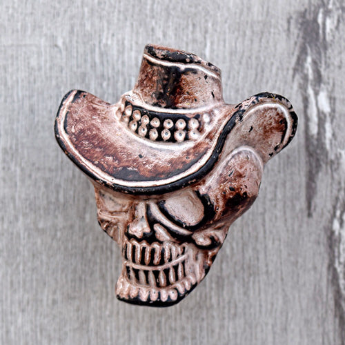 Butch Skull Cowboy Cabinet Dresser Knob