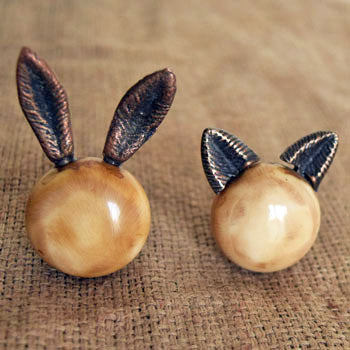 Thumper Caramel Rabbit Cat Cabinet Cupboard Knob
