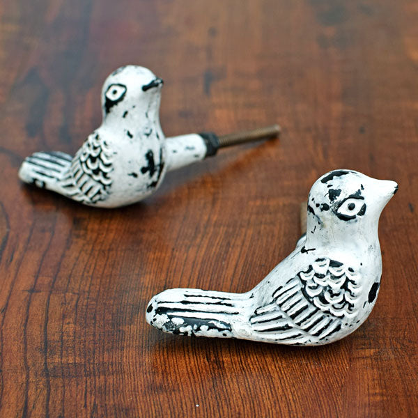 Chirpy Shabby Chic Bird Cabinet Knob