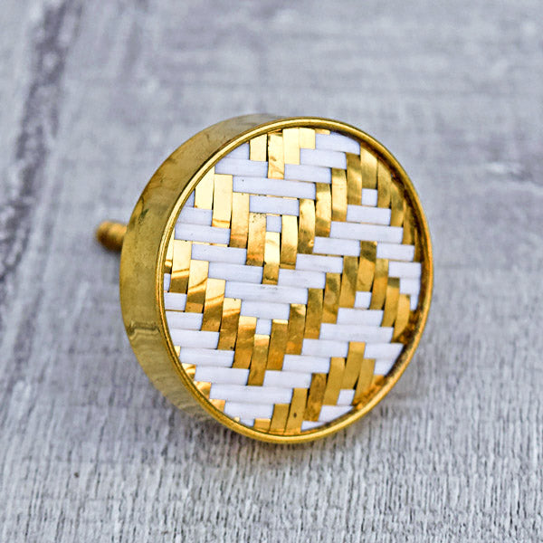 Laurel Tribal Brass Drawer Knob