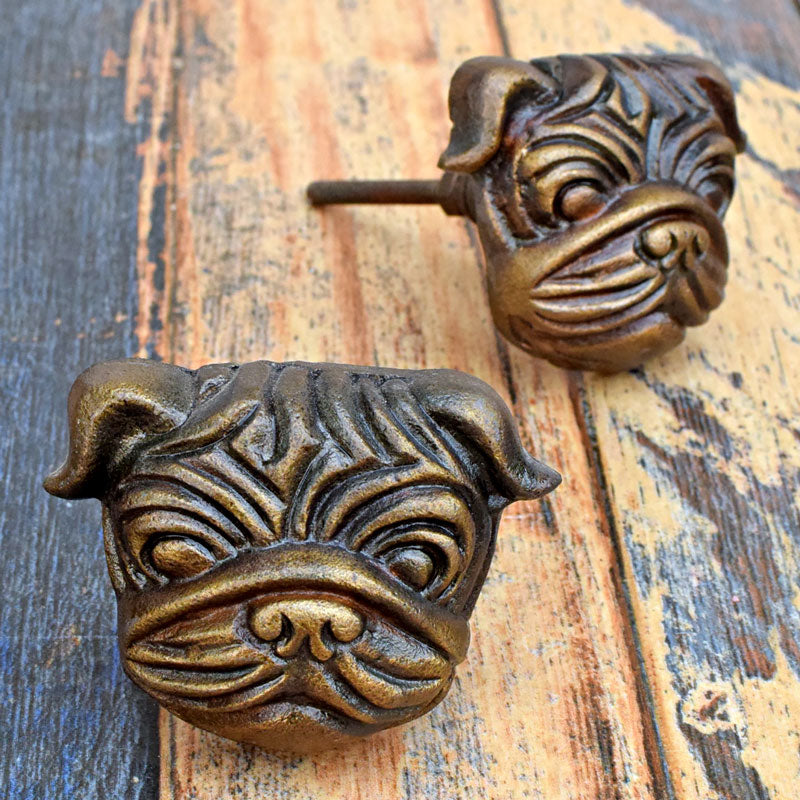 Frankie Pug Cupboard Cabinet Knob