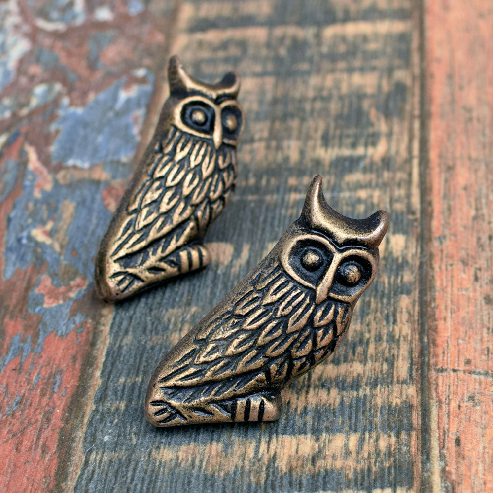 antique owl knobs