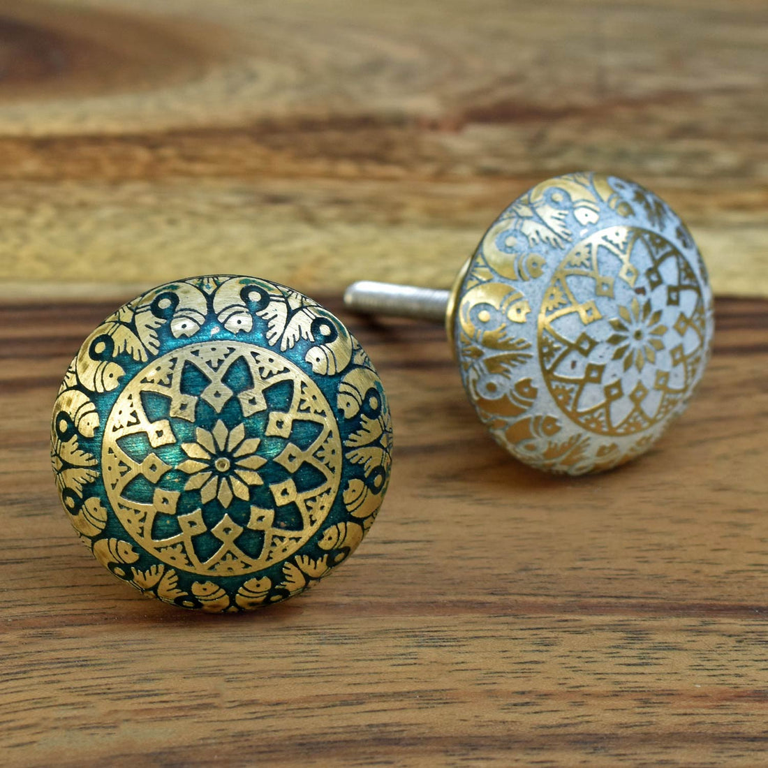 Tangier Etched Brass Dresser Drawer Knob