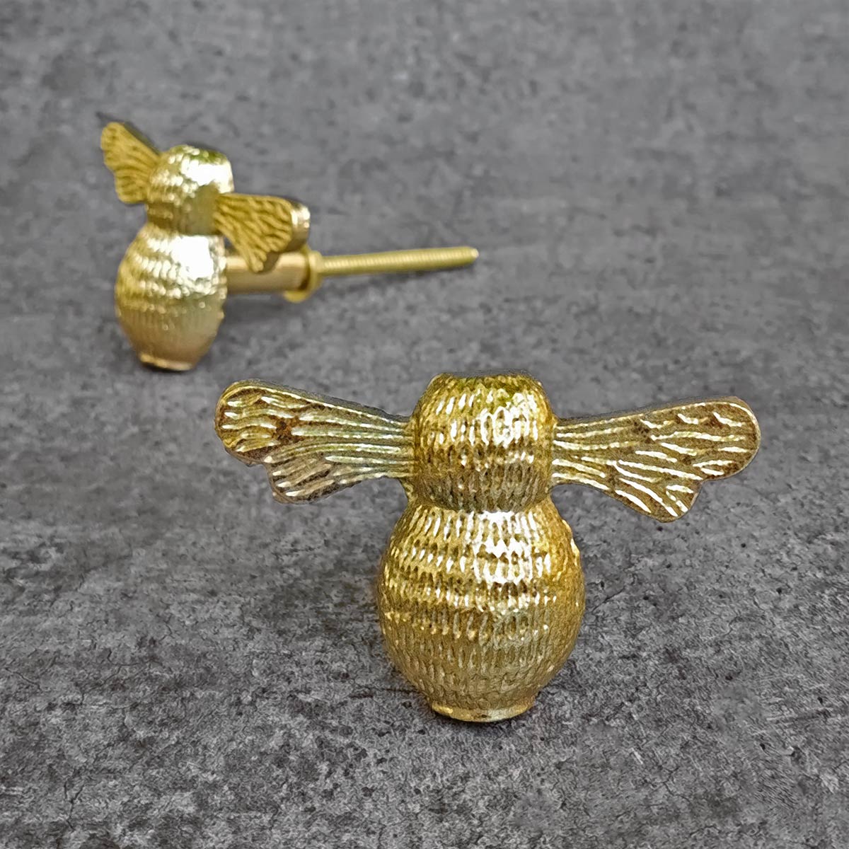 Bumblebee Brass Cabinet Dresser Knob