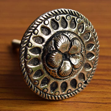 Phulkar Silver Cupboard Drawer Knob