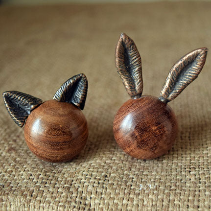 Thumper Wood Rabbit Cat Cabinet Cupboard Knob