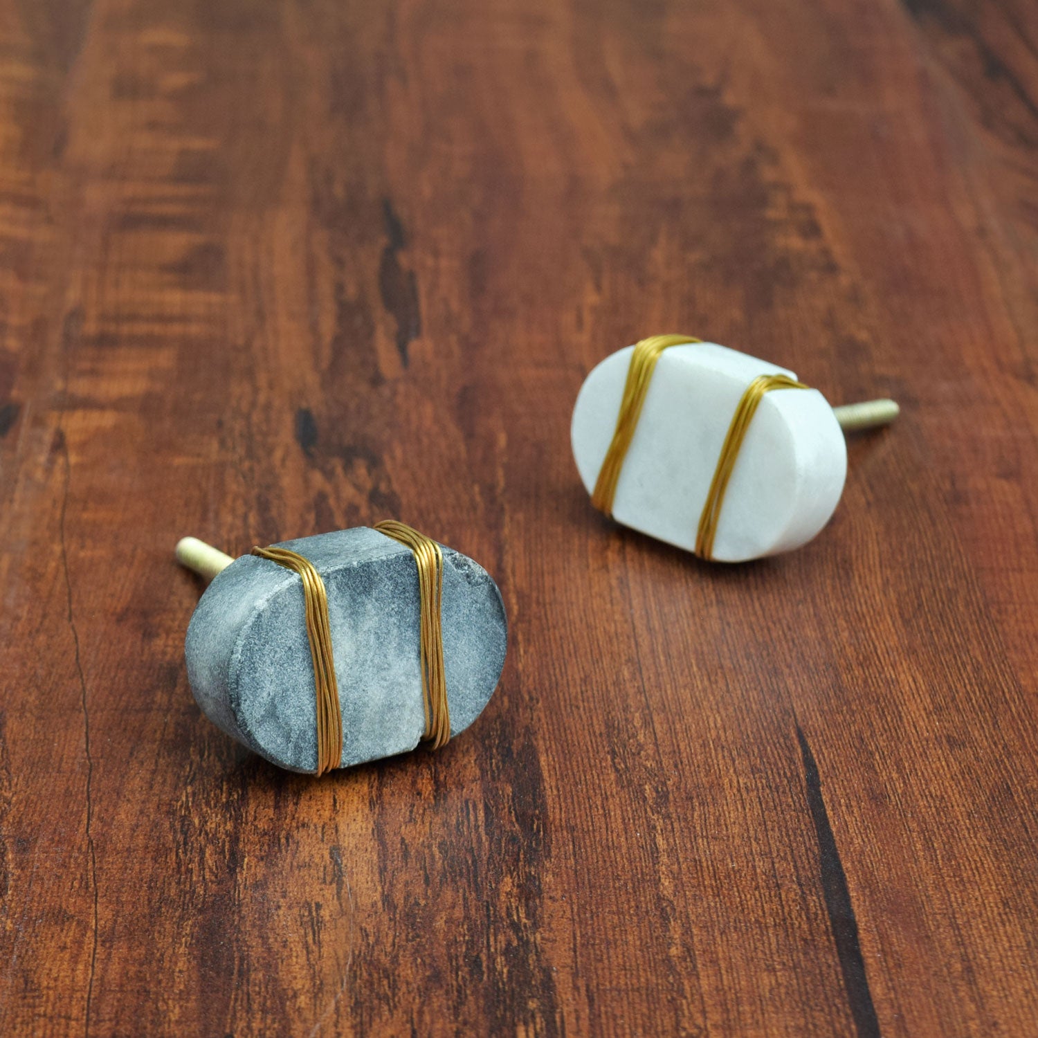 Brass Coil Stone Furniture Cabinet Door Knob