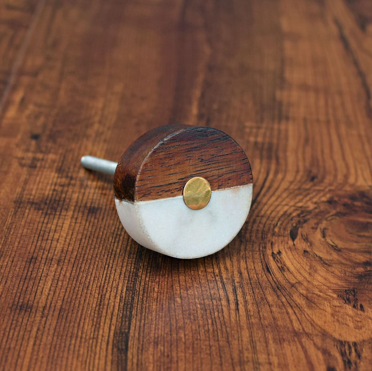 Stone Wood Pair Cupboard Door Knob