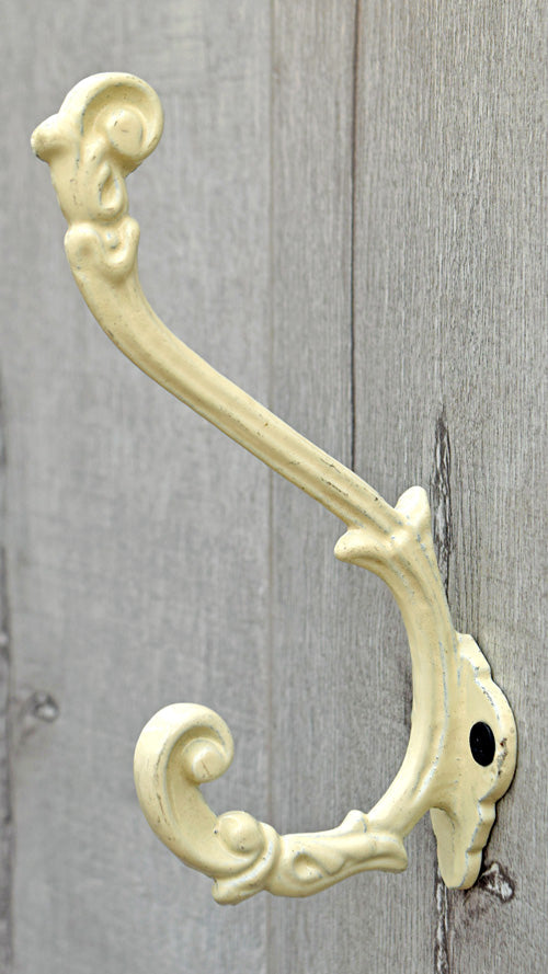 White Dove Cast Iron Coat and Towel Wall Hook