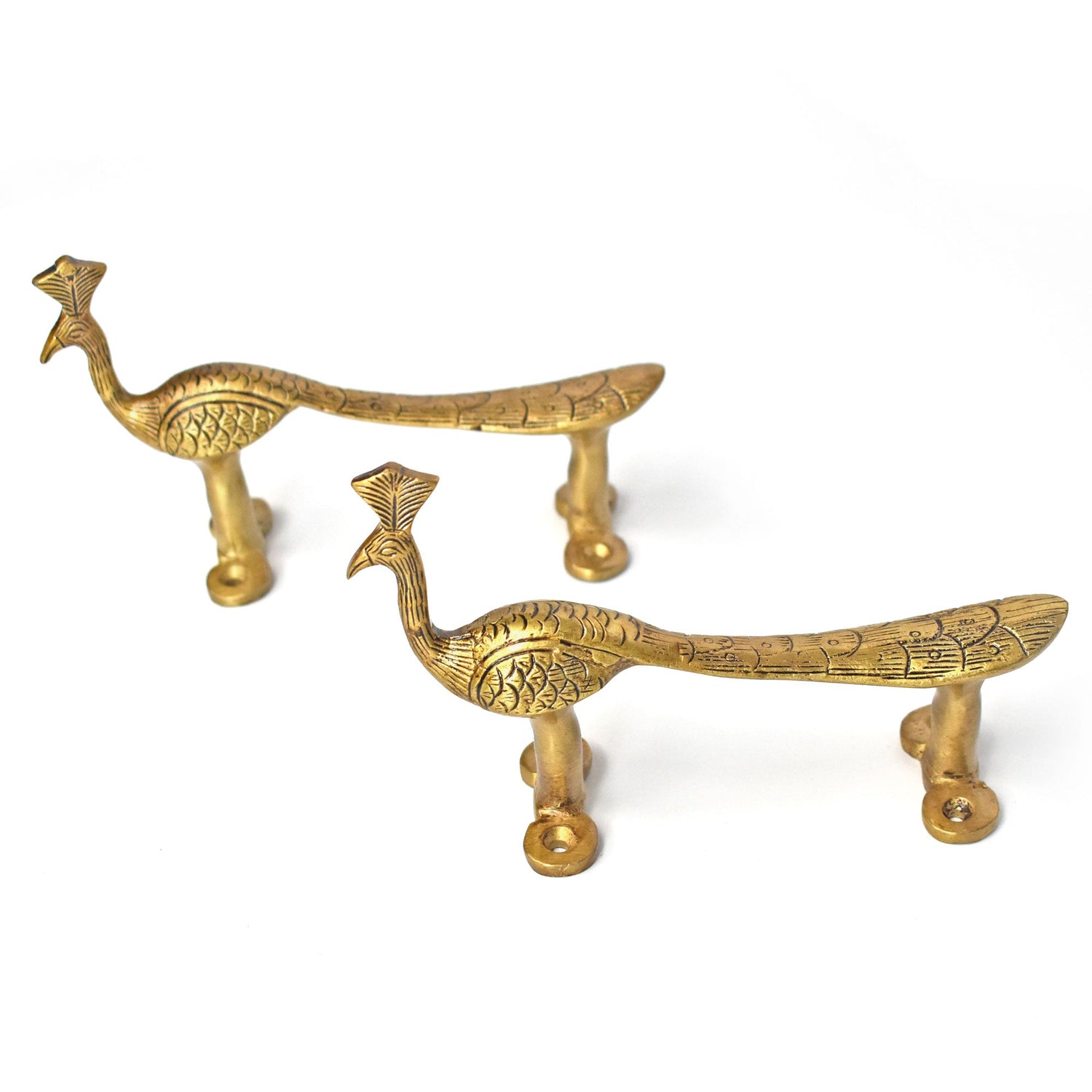 peacock brass handle pull