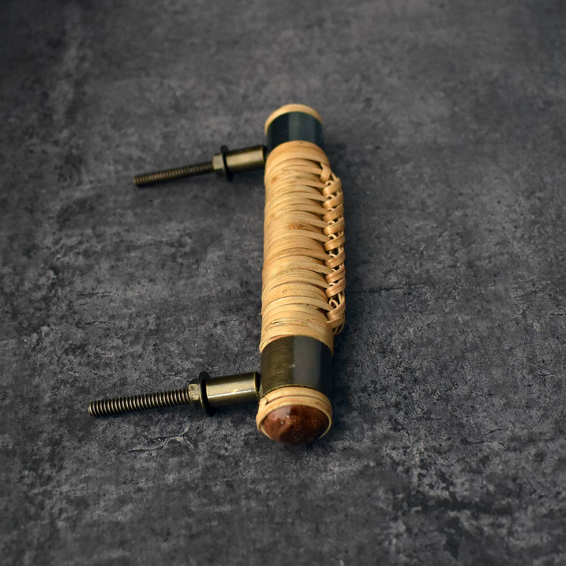 Tiki Rattan Brass Cupboard Wardrobe Handle