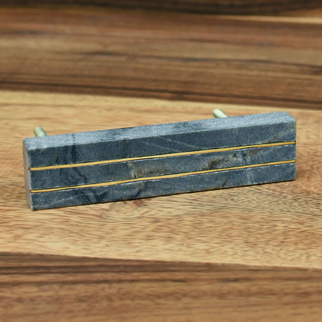 Shibori Stone Brass Cabinet Drawer Handle
