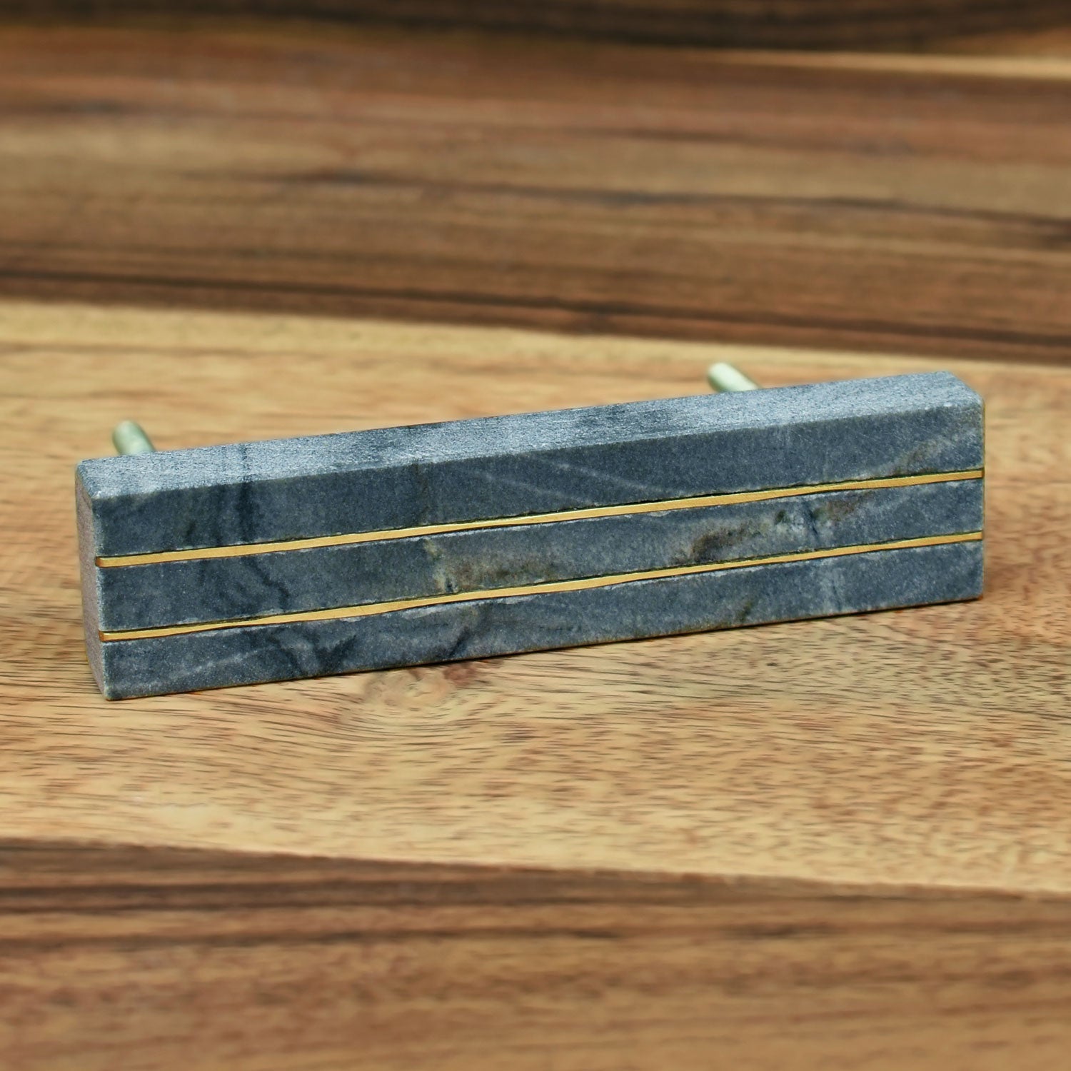 Shibori Stone Brass Cabinet Drawer Handle