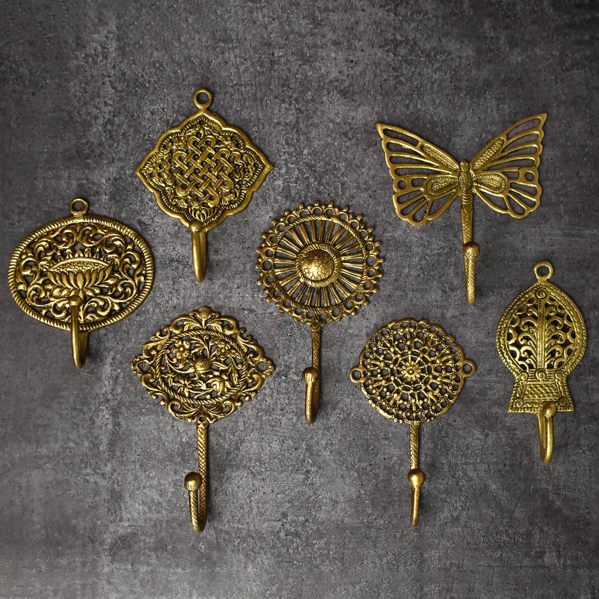 Tribal Brass Wall Hooks and Coat Hooks