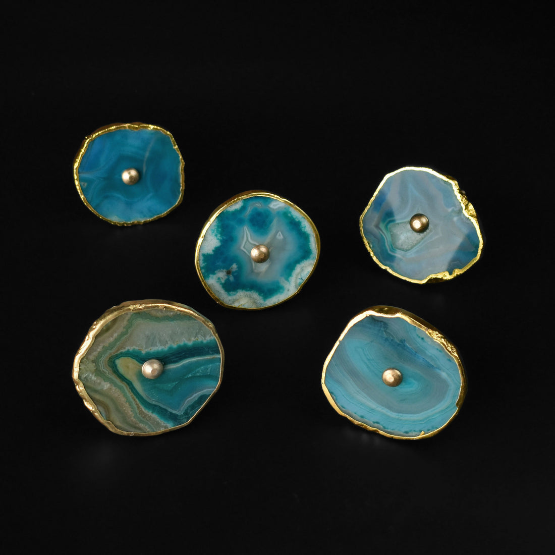 Miramar Turquoise Agate Cabinet Drawer Knob