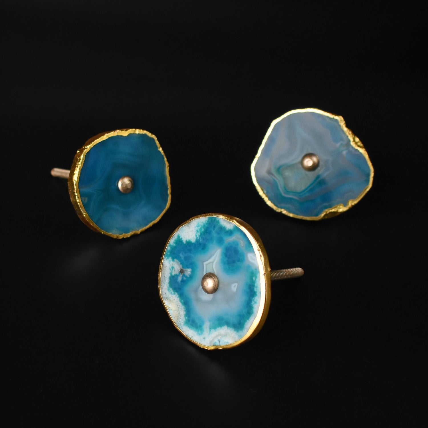 Miramar Turquoise Agate Cabinet Drawer Knob