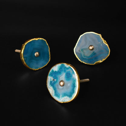 Miramar Turquoise Agate Cabinet Drawer Knob