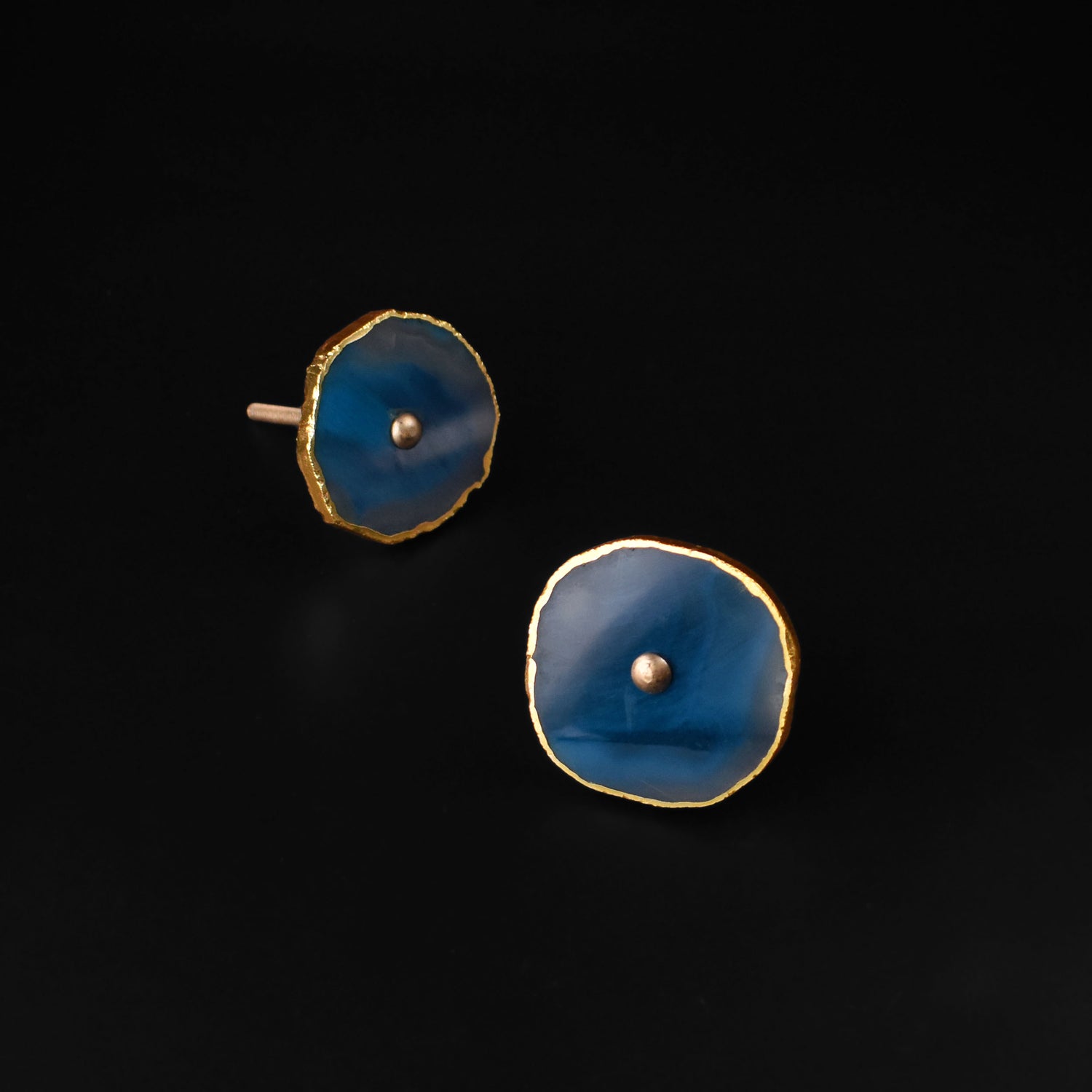 Mystic Blue Agate Cupboard and Cabinet Knob
