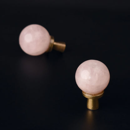 Bellarose Rose Quartz Cabinet Drawer Knob